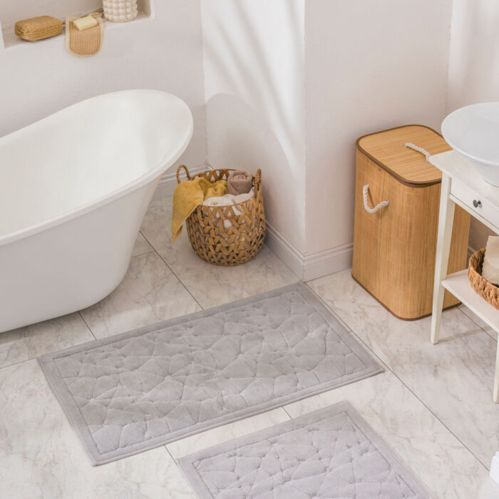 Nurteks Papatya Düz Pamuklu 2'li Klozet Takımı 50X60 - 60X100