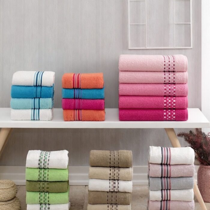 50X85 NURTEKS ARMURLU 12'Lİ 1800 GR (BER-064) 70X140 NURTEKS ARMURLU HAVLU 6'LI 1800 GR