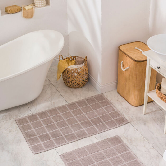 DEKO PAMUK BUKLE 2'Lİ KLOZET TAKIMI 50X60-60X100