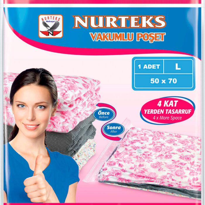 NURTEKS 50X70 VAKUMLU HURÇ LARGE TEKLİ