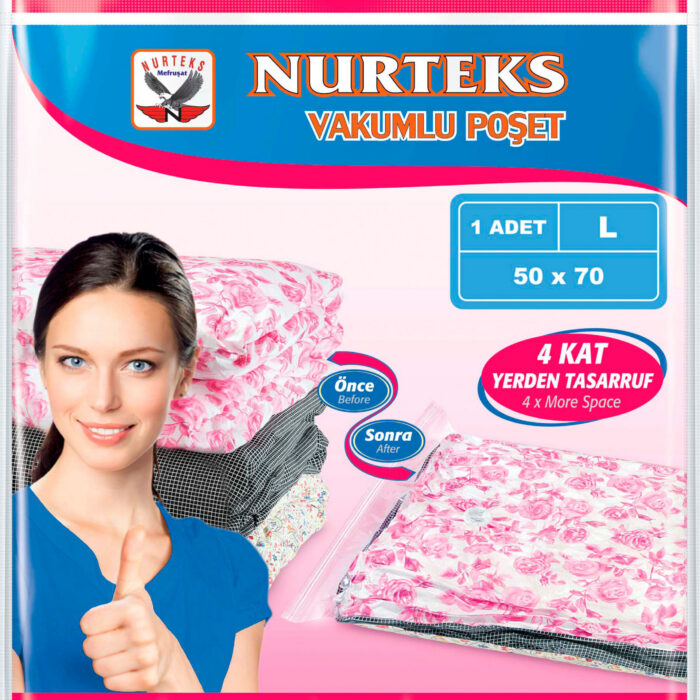 NURTEKS 50X70 VAKUMLU HURÇ LARGE TEKLİ