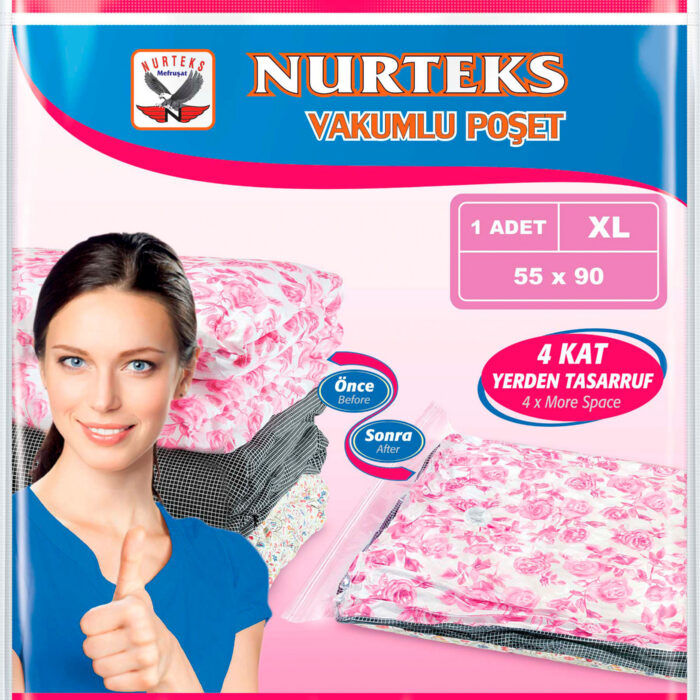 NURTEKS 55X90 VAKUMLU HURÇ XL TEKLİ