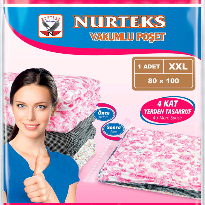NURTEKS 80X100 VAKUMLU HURÇ XXL TEKLİ