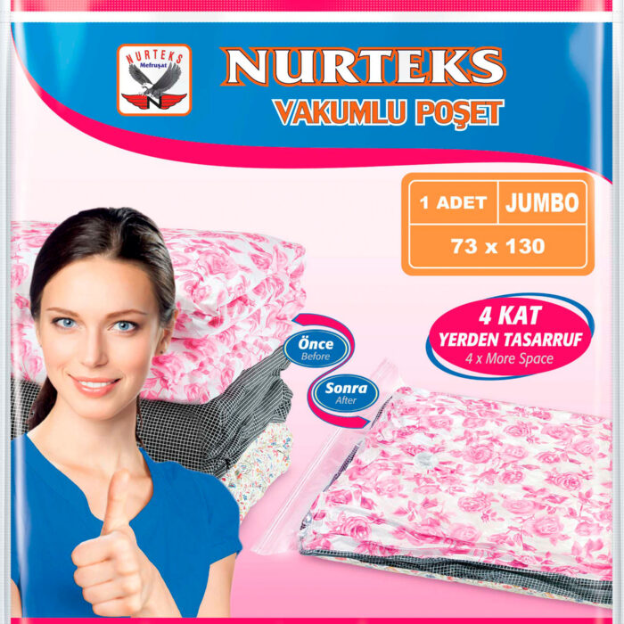 NURTEKS 73X130 VAKUMLU HURÇ JUMBO TEKLİ